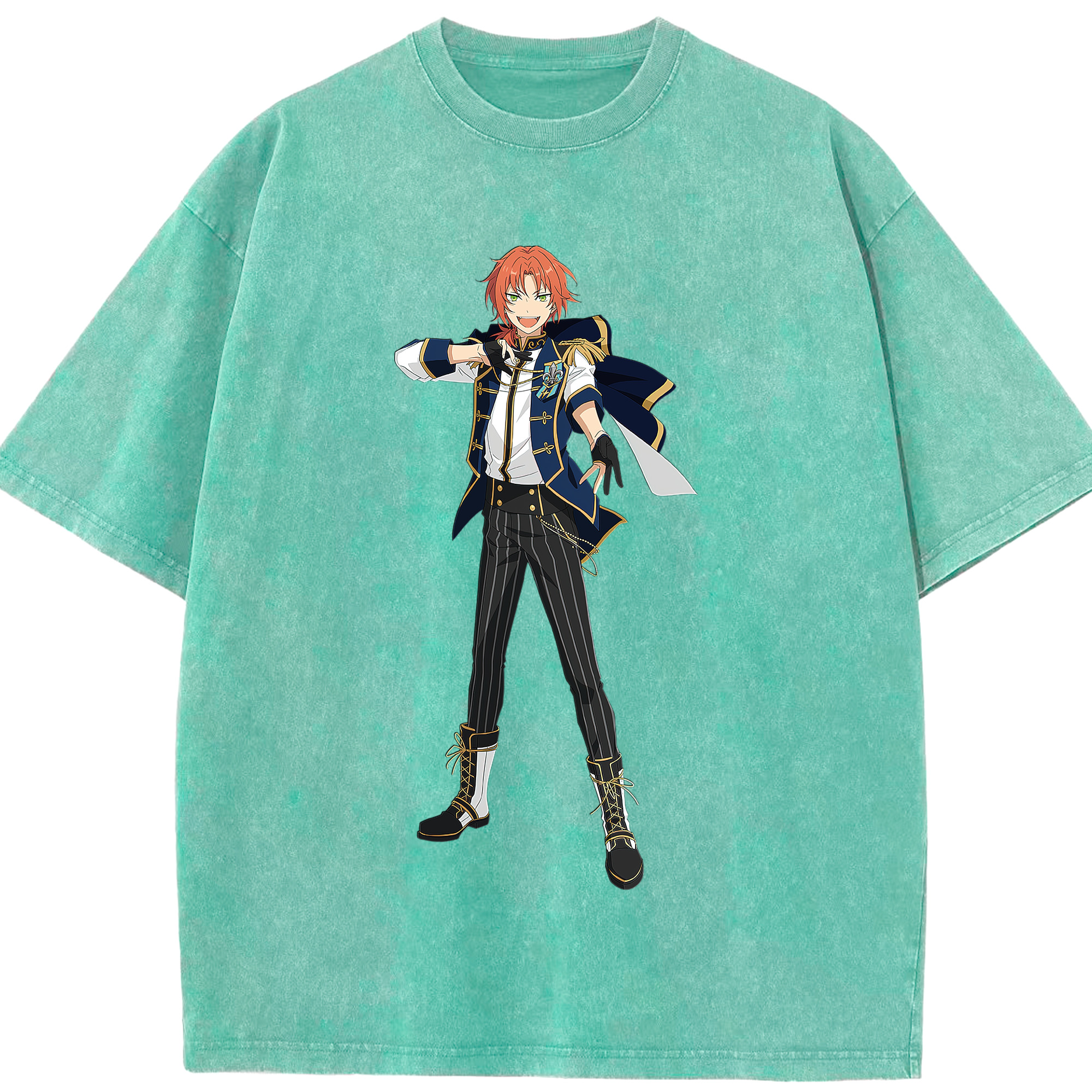 （画像用） あんさんぶるスターズ! Ensemble Stars 綿100% ヴィンテージ風 半袖Tシャツ（フロントプリント）